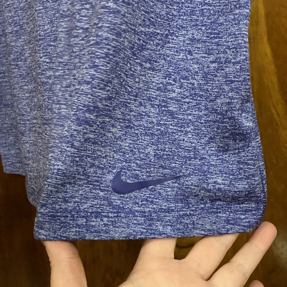 Small Nike Purple Heather Dri Fit Workout Tank - Picture 3 of 7